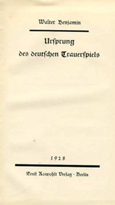 Ursprung des Deutschen Trauerspiels